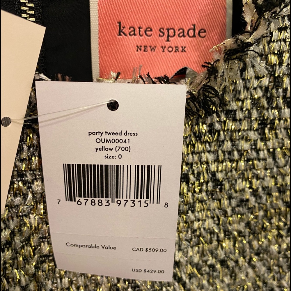 ♠️Kate Spade Metallic Party Tweed Dress - Picture 6 of 7
